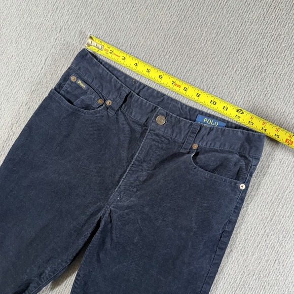 Polo Ralph Lauren Corduroy Pants Size 18x30 Navy Blue Straight Cotton Stretch‎ - Picture 9 of 11